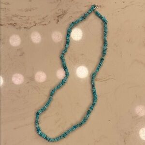 23” Turquoise Chip Bead Necklace - Women Jewelry